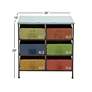 Stanwood 23" Wide Multi-Colored Iron 6-Drawer Storage Unit