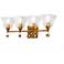 Star 4 Light Bath Bar in Gold