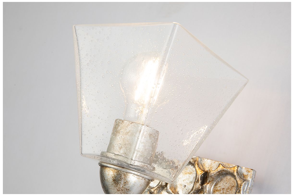 Image 3 Star 9 1/2" High Silver Leaf Wall Sconce more views