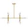Star Dust 60 Watt 10-Light Brushed Gold Mid-Century Modern Island Light
