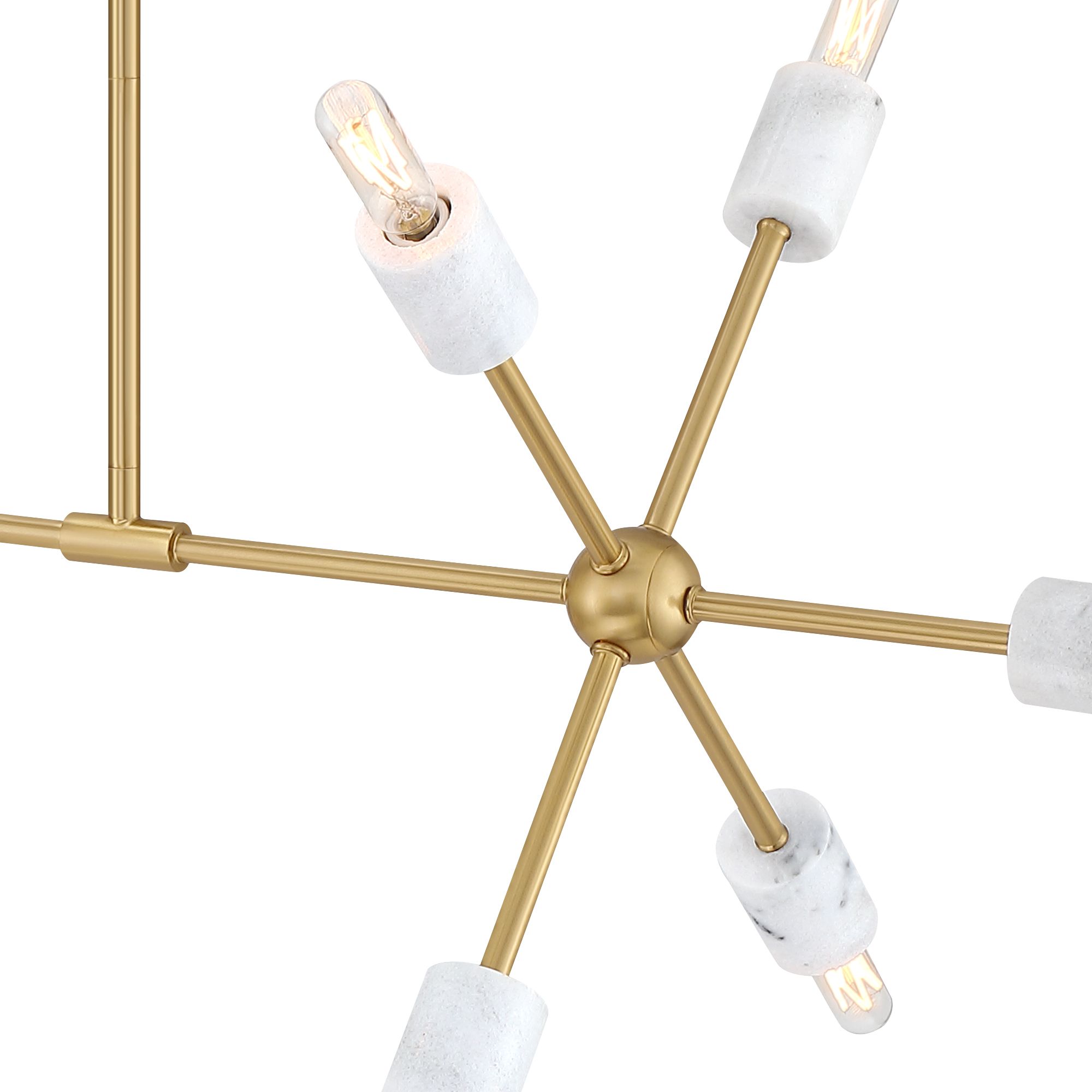 Image 6 Star Dust 60 Watt 10-Light Brushed Gold Mid-Century Modern Island Light more views