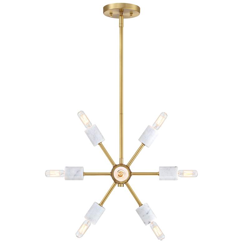 Image 1 Star Dust 60 Watt 8-Light Brushed Gold Mid-Century Modern Pendant Light