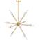 Star Dust 8-Light Brushed Gold Mid-Century Modern Sputnik Chandelier
