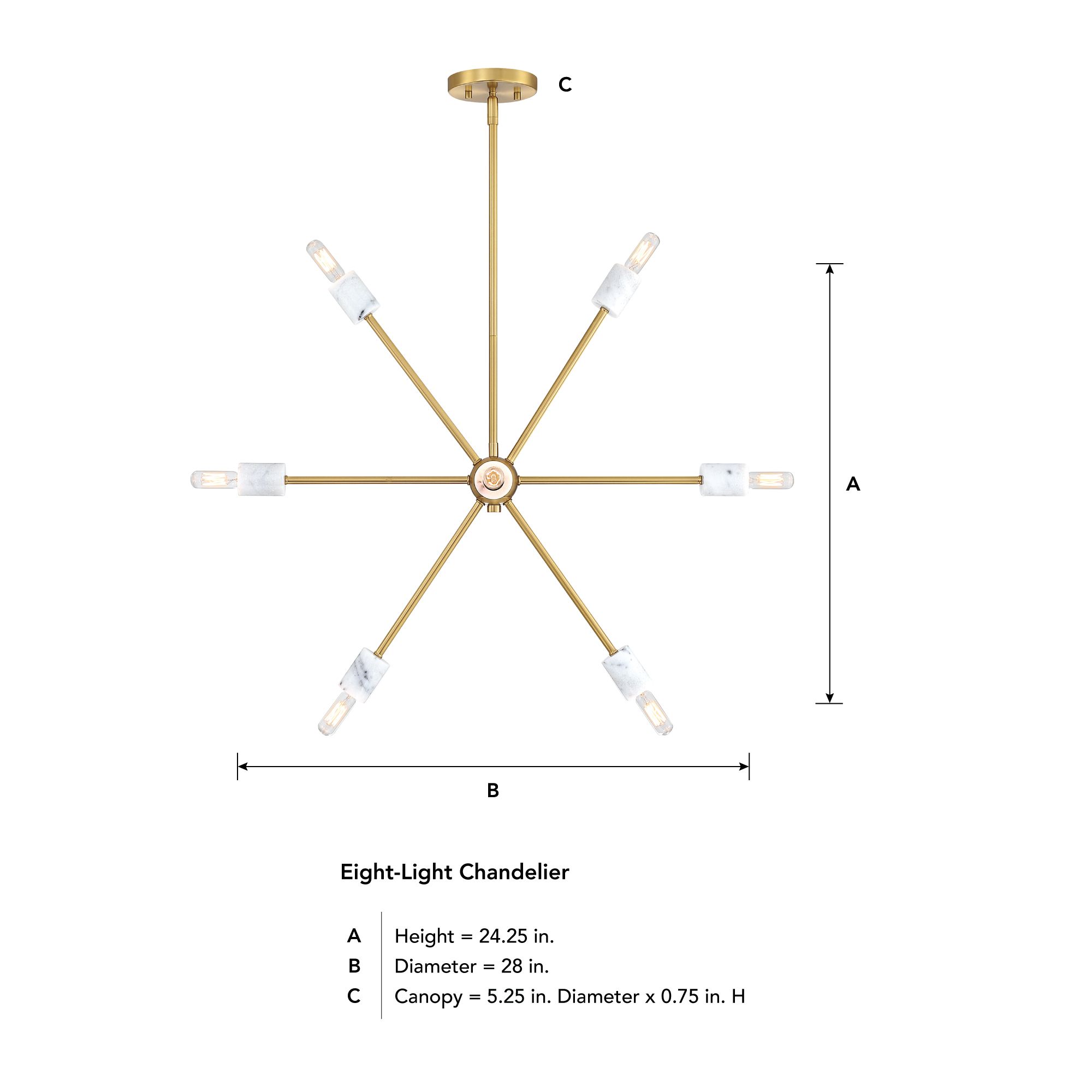 Image 4 Star Dust 8-Light Brushed Gold Mid-Century Modern Sputnik Chandelier more views