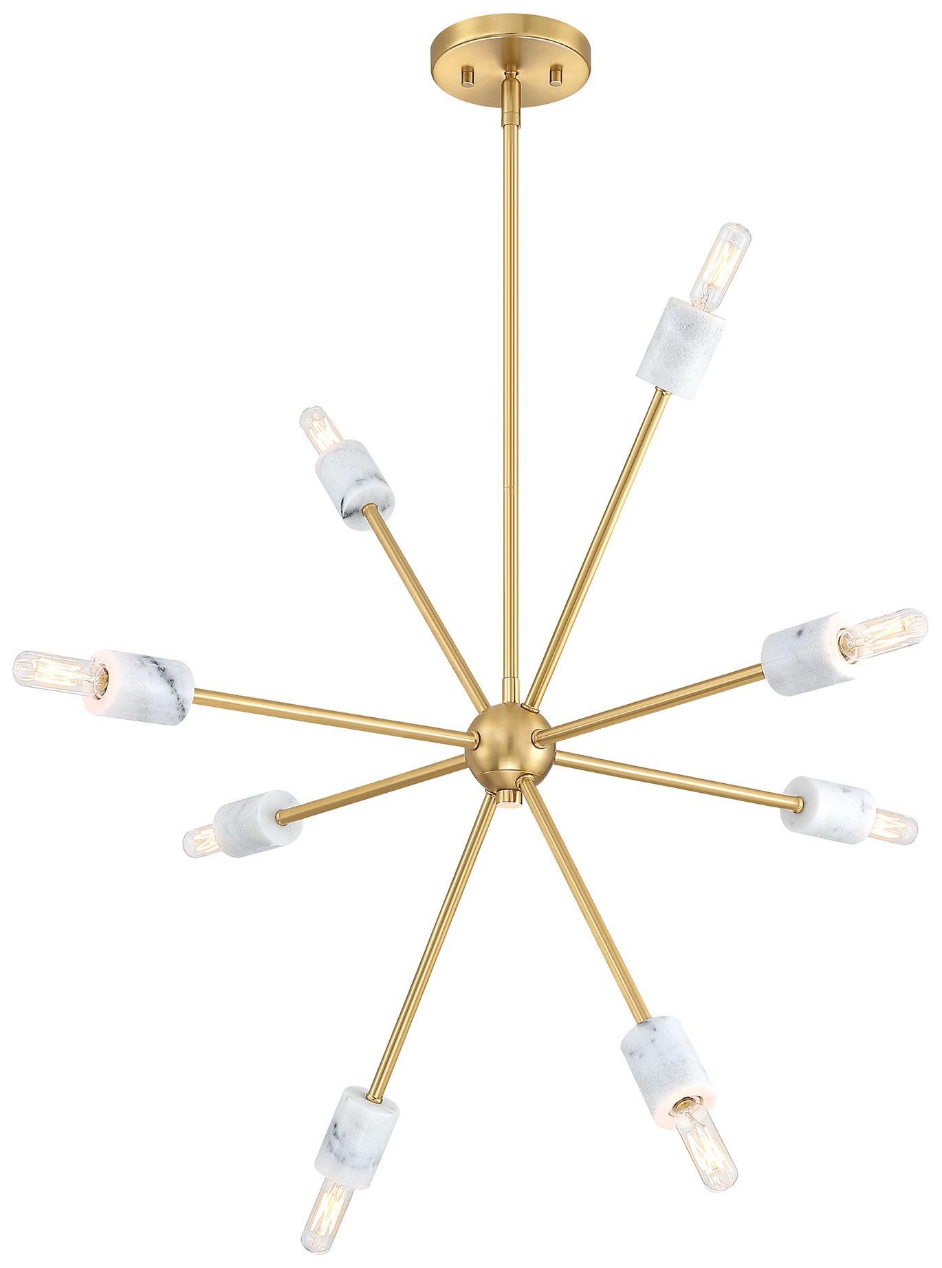Image 7 Star Dust 8-Light Brushed Gold Mid-Century Modern Sputnik Chandelier more views