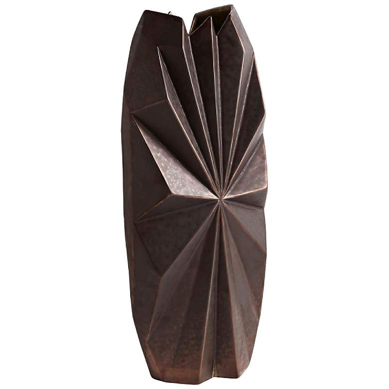 Image 1 Star Facet 23 3/4" High Bronze Ceramic Decorative Vase