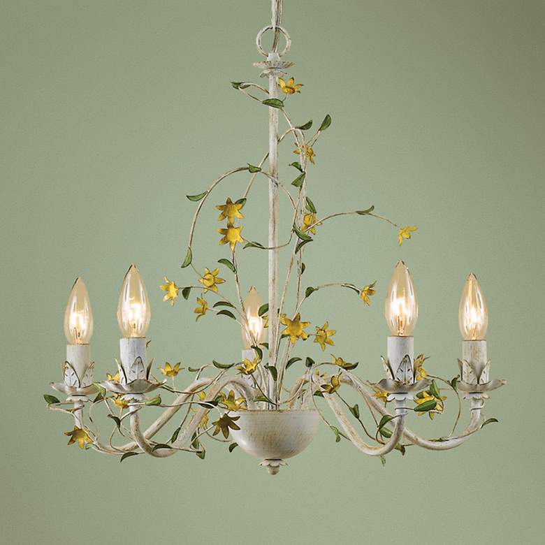 Image 1 Star Flower Hand-Crafted 20 inch Wide Chandelier