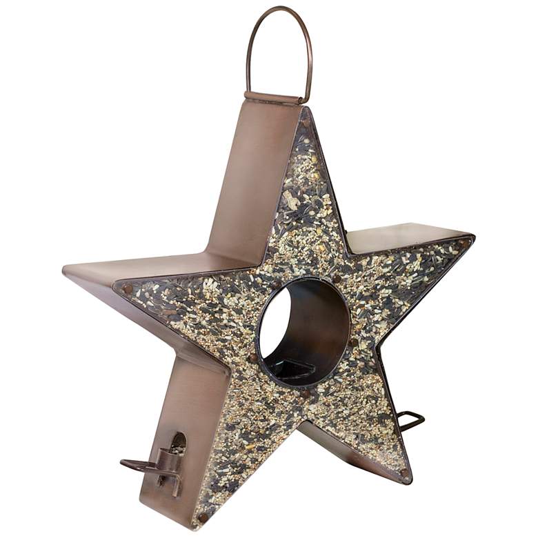 Image 1 Star Fly-Thru&trade; Copper Metal Bird Feeder