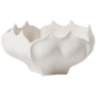 Star Fruit 11" Wide Matte White Modern Ceramic Bowl