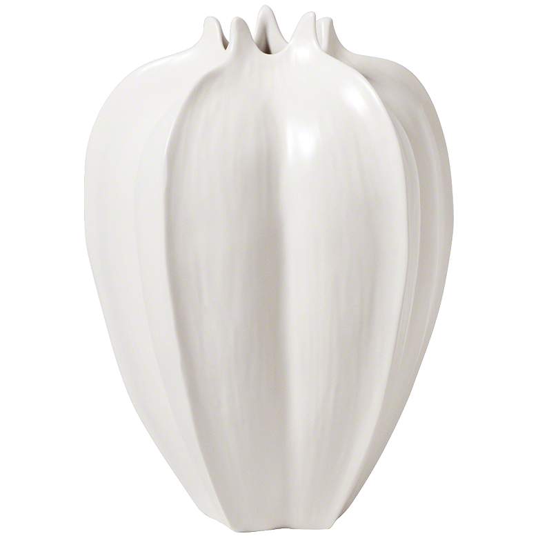 Image 2 Star Fruit Large Matte White 13 inch High Ceramic Vase
