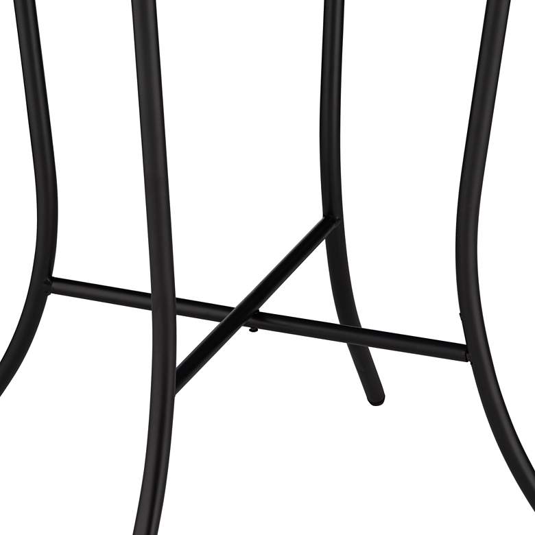 Image 6 Star Mosaic Blue and White Iron Outdoor Accent Table more views