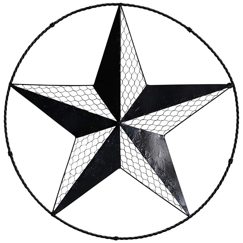 Image 1 Star Perimeter 24"W x 24"H Hand Made Metal Wall Art Sculpture