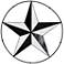 Star Perimeter 24"W x 24"H Hand Made Metal Wall Art Sculpture