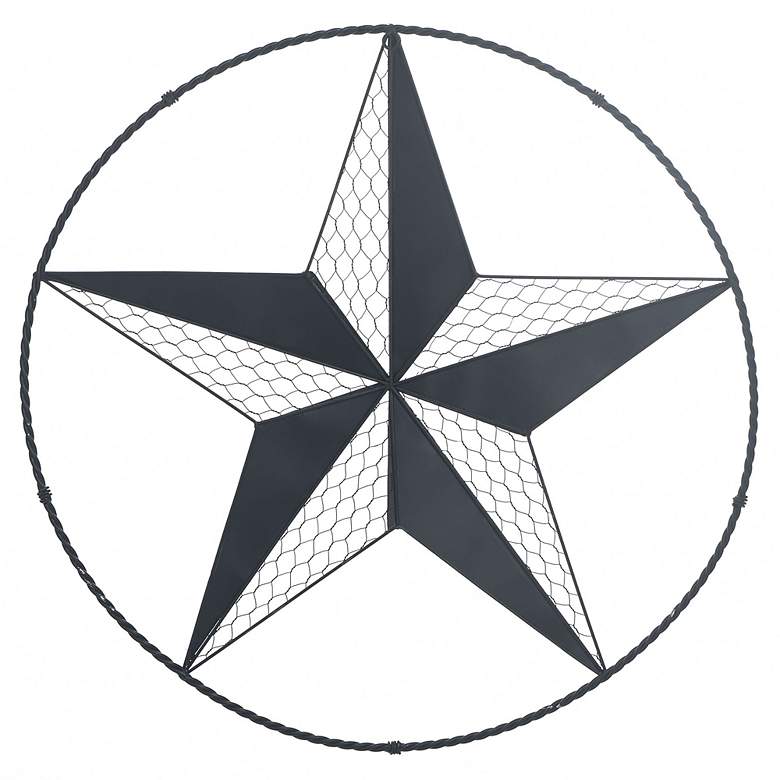 Image 3 Star Perimeter 24"W x 24"H Hand Made Metal Wall Art Sculpture more views