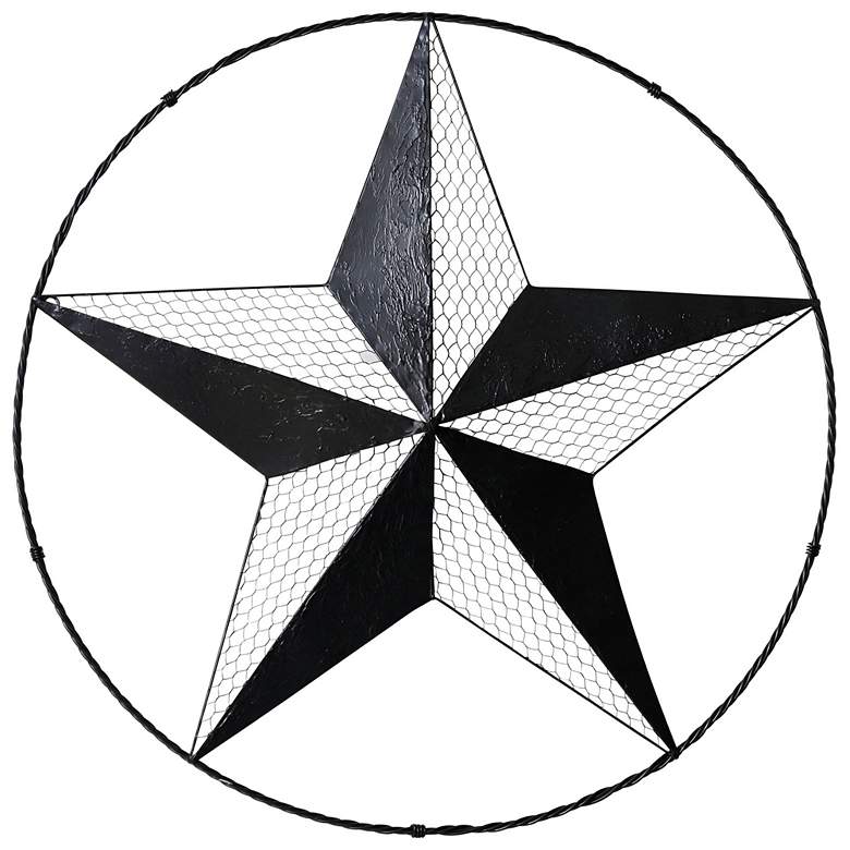 Image 1 Star Perimeter 36"W x 36"H Hand Made Metal Wall Art Sculpture