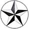 Star Perimeter 36"W x 36"H Hand Made Metal Wall Art Sculpture