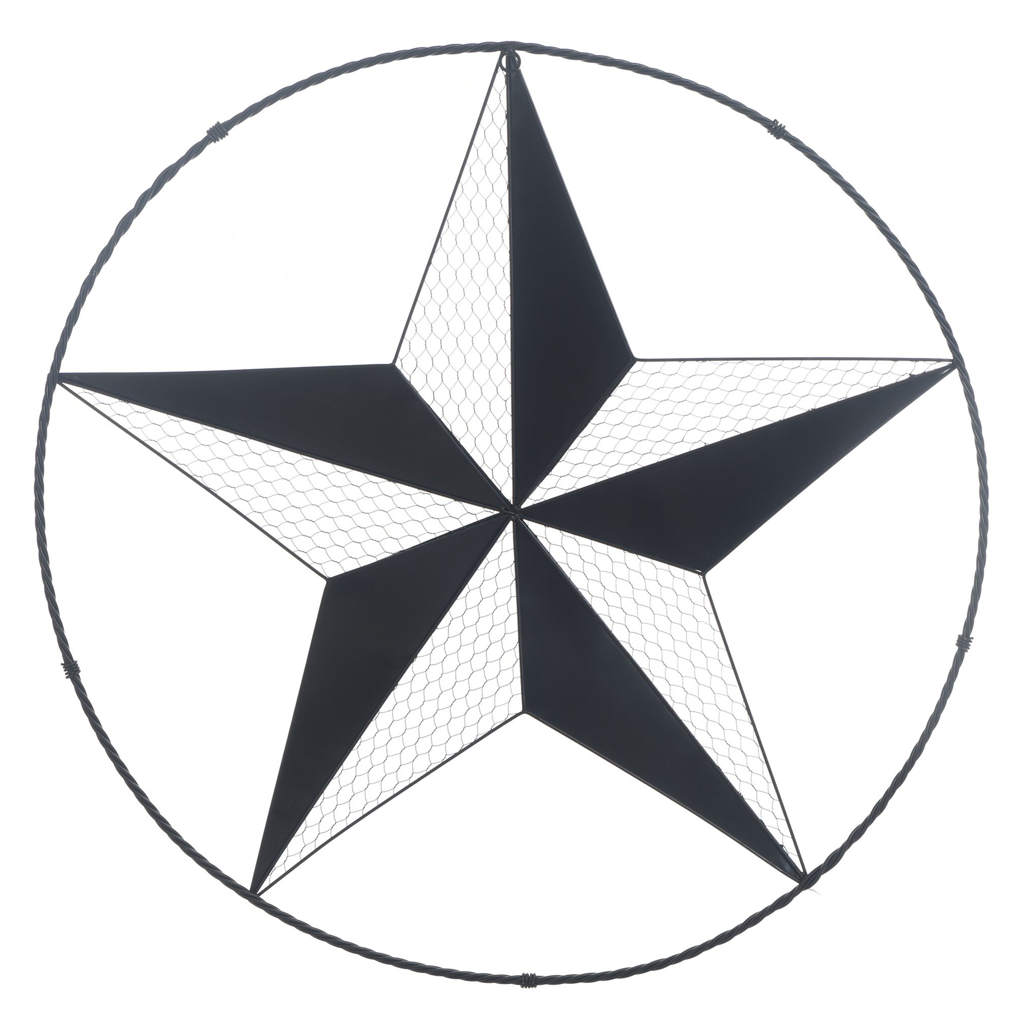 Image 3 Star Perimeter 36"W x 36"H Hand Made Metal Wall Art Sculpture more views