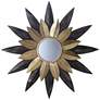 Star Stuck Silver and Gold 32 3/4" Metal Wall Mirror