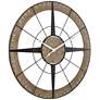Starboard 36 1/2" Wide Black and Brown Rustic Compass Wall Clock