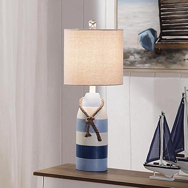 Starboard Blue Stripe Nautical Rope Table Lamp