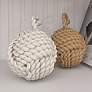 Starboard Brown White Jute Knot Sculptures Set of 2