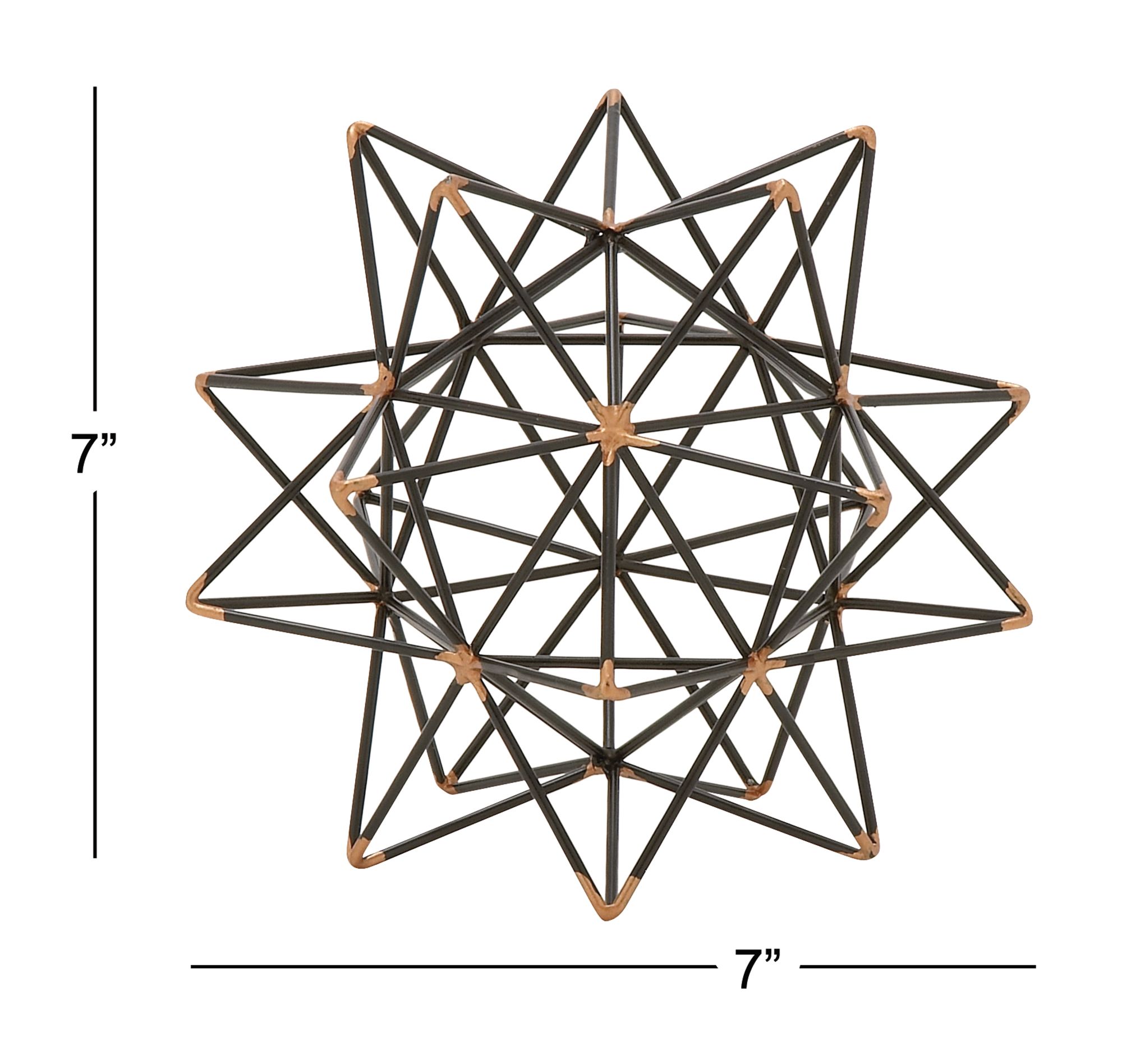 Image 5 Starbound 7" High Black Metal Geometric Figurine more views