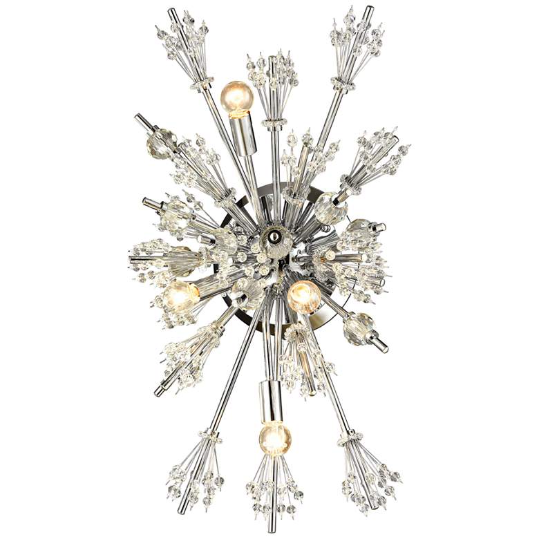 Image 1 Starburst 26 inch High Polished Chrome 4-Light Wall Sconce