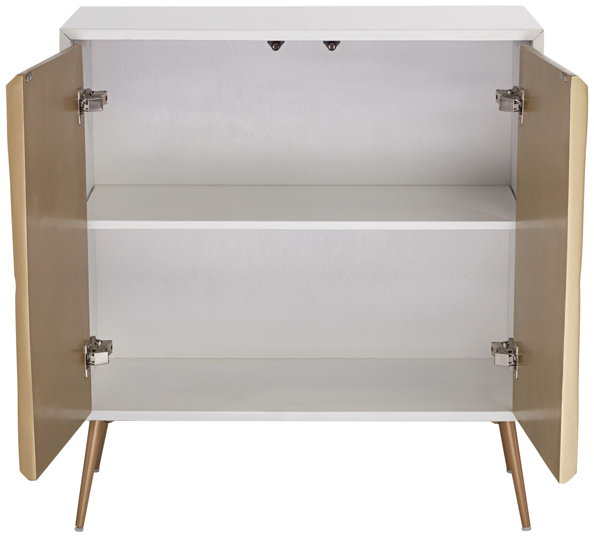 Starburst 32" Wide White and Gold 2-Door Cabinet in scene