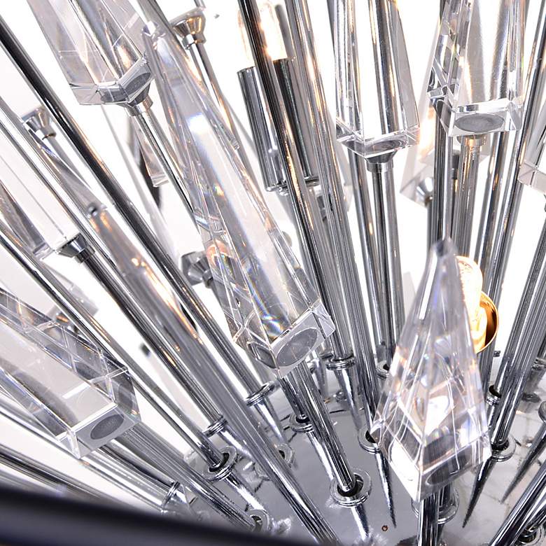 Image 7 Starburst 44"W Black and Chrome 20-Light Sputnik Chandelier more views