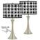 Starburst Trish Brushed Nickel Touch Table Lamps Set of 2