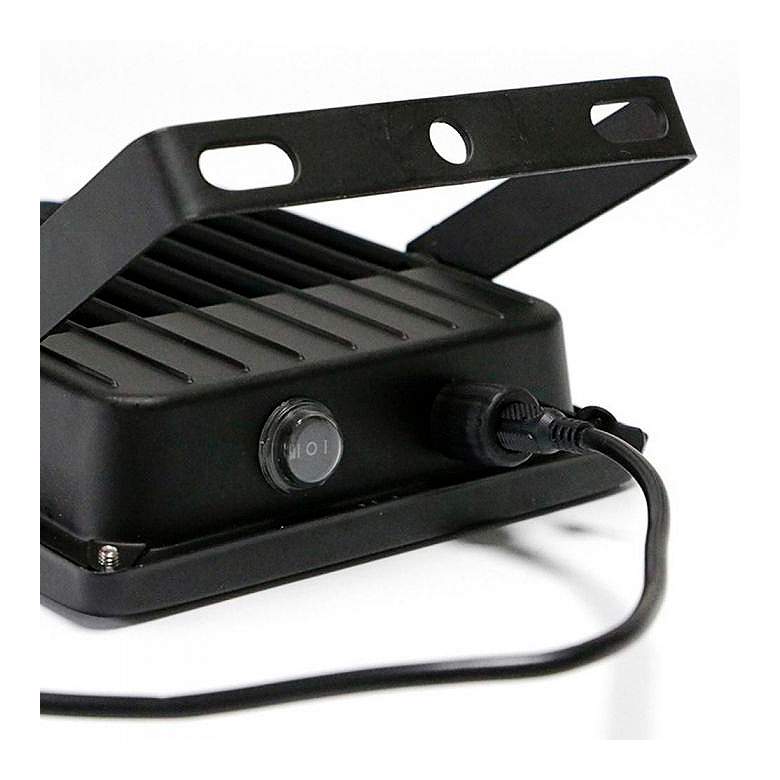 Image 3 Stardex 7" High Black Dusk-to-Dawn Solar LED Flood Light more views