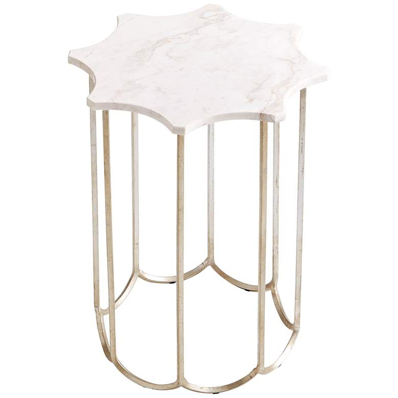 Image 1 Stardust 15 1/2 inch Wide Marble Top Modern Side Table