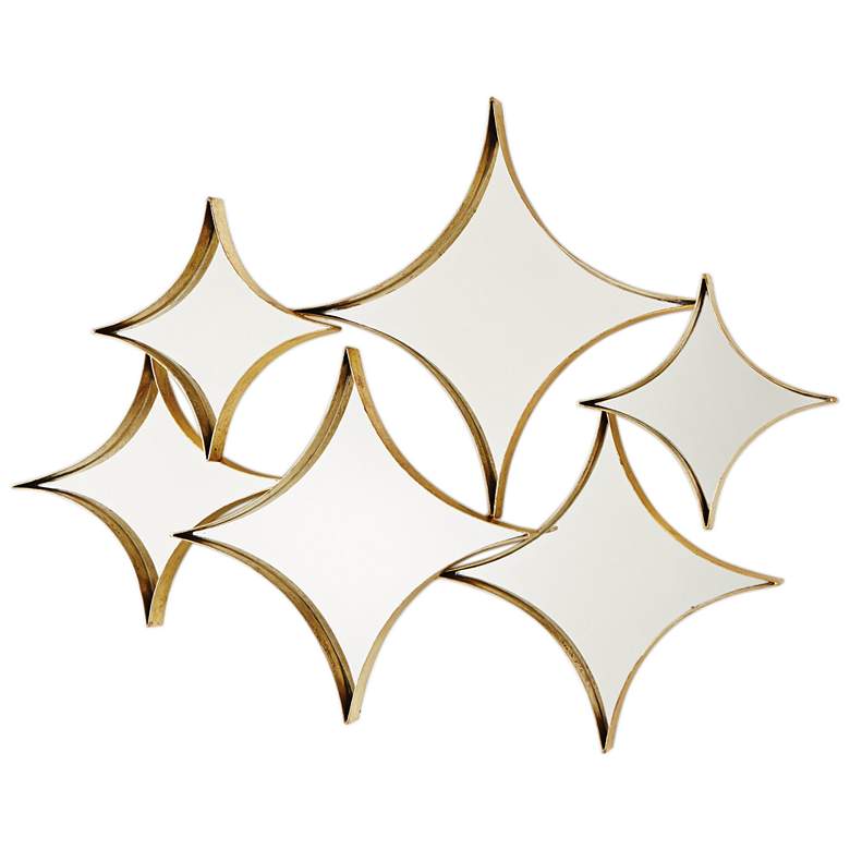 Image 1 Stardust Gold Leaf 6-Piece 43" x 33 1/2" Mirror Set