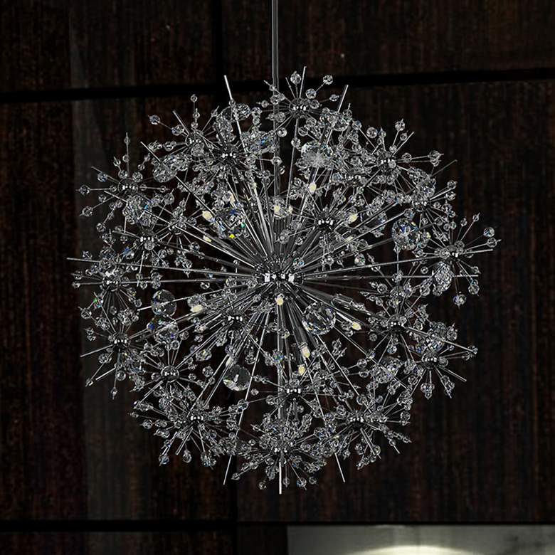 Image 1 Starfire 18-Light 32" Wide Polished Chrome Chandelier