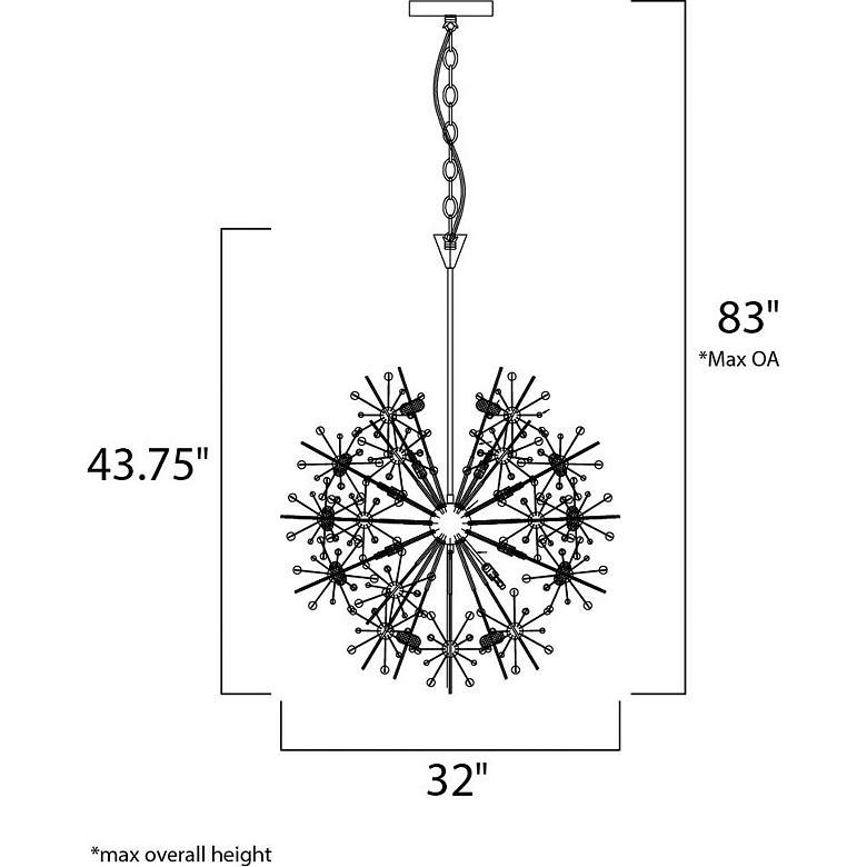 Image 6 Starfire 18-Light 32" Wide Polished Chrome Chandelier more views