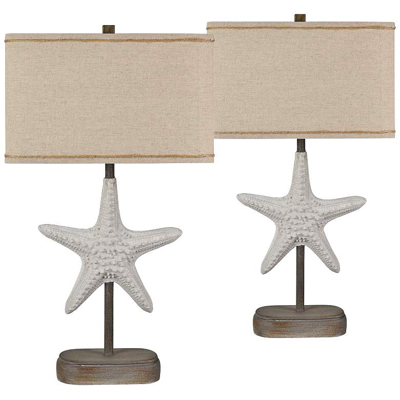 Image 1 Starfish Coastal Table Lamps Set of 2