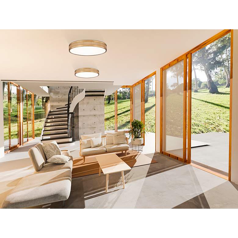 Image 3 Stari 20 3/4" Wide Modern Gold LED Ceiling Light more views