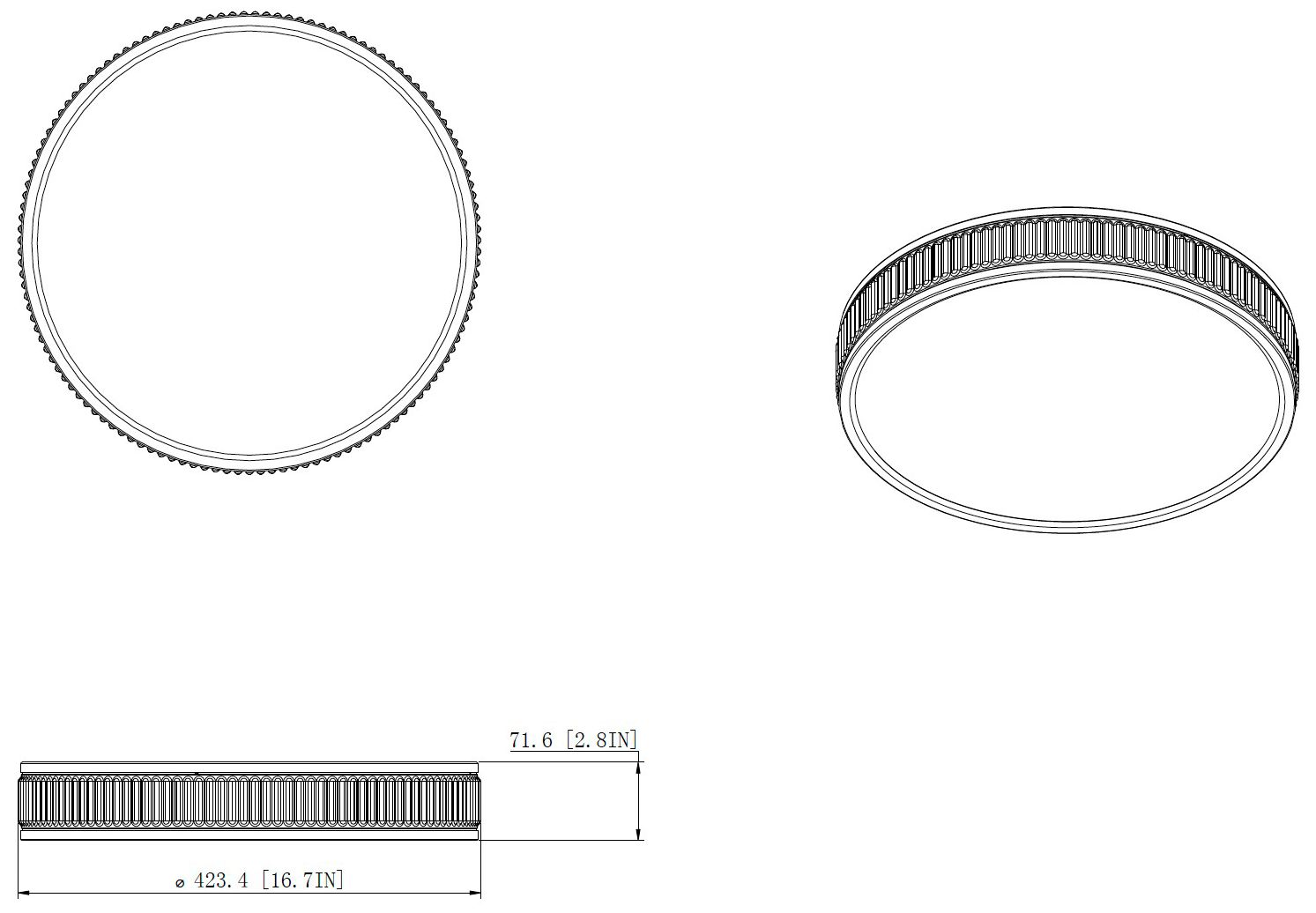 Stari by Z-Lite Brushed Nickel 16.75 inch 1 Light Flush Mount