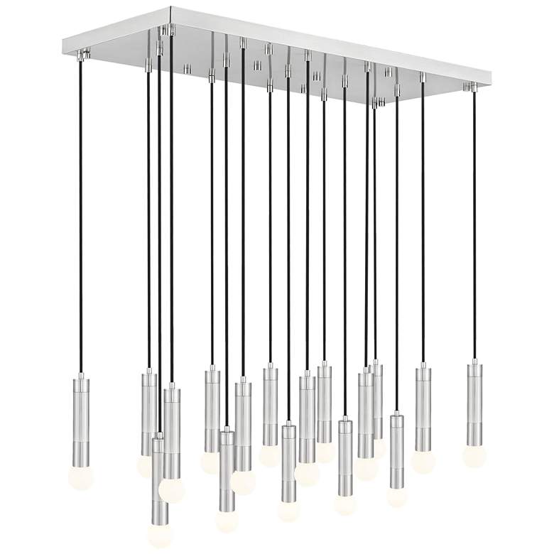 Image 1 Stari by Z-Lite Brushed Nickel 17 Light Linear Chandelier