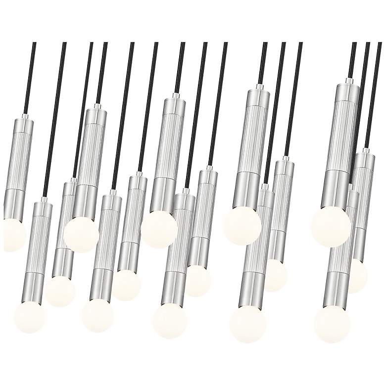 Image 6 Stari by Z-Lite Brushed Nickel 17 Light Linear Chandelier more views