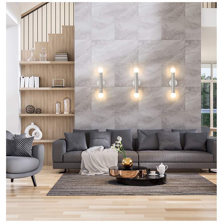 Image 2 Stari by Z-Lite Brushed Nickel 2 Light Wall Sconce more views