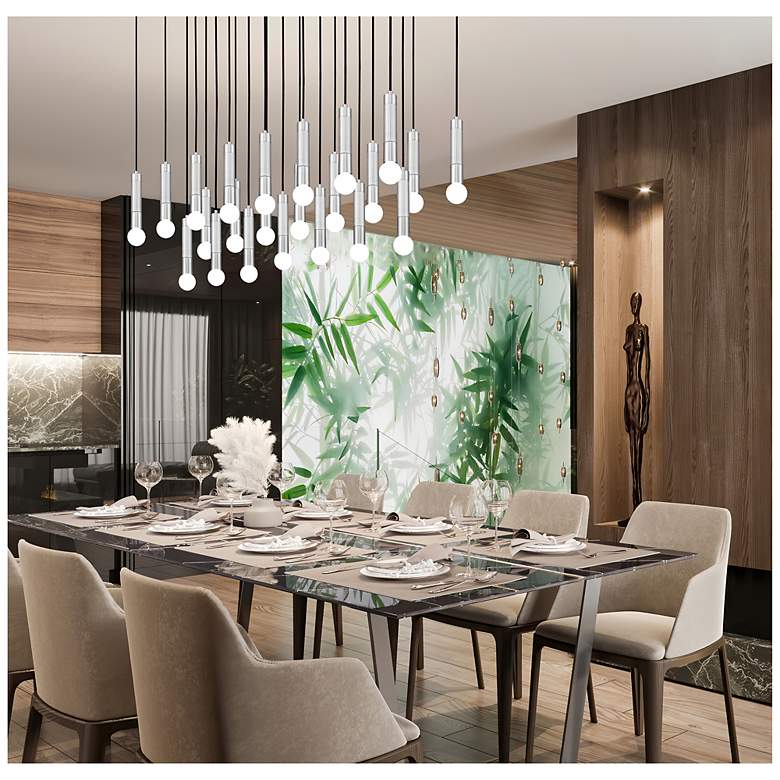 Image 2 Stari by Z-Lite Brushed Nickel 23 Light Linear Chandelier more views