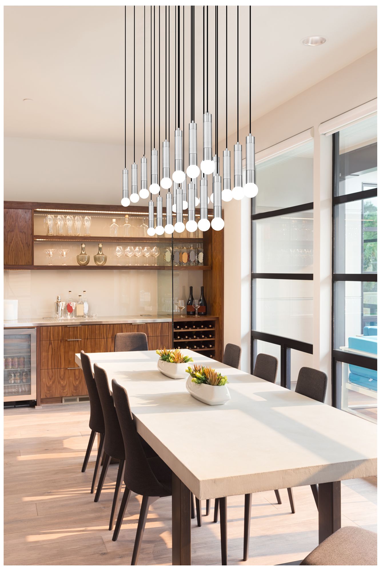 Image 3 Stari by Z-Lite Brushed Nickel 23 Light Linear Chandelier more views