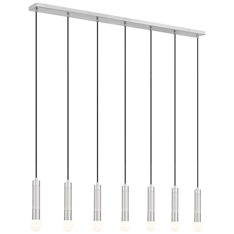 Image 1 Stari by Z-Lite Brushed Nickel 7 Light Linear Chandelier