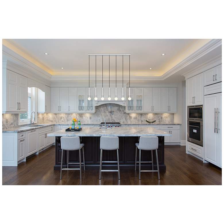 Image 3 Stari by Z-Lite Brushed Nickel 7 Light Linear Chandelier more views