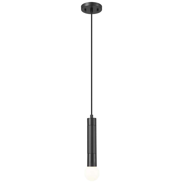 Image 1 Stari by Z-Lite Matte Black 1 Light Pendant