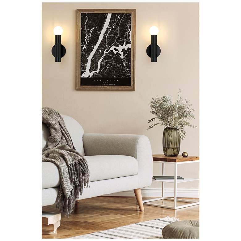 Image 2 Stari by Z-Lite Matte Black 1 Light Wall Sconce more views