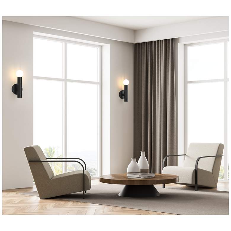 Image 3 Stari by Z-Lite Matte Black 1 Light Wall Sconce more views