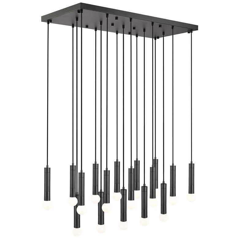 Image 1 Stari by Z-Lite Matte Black 17 Light Linear Chandelier