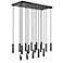 Stari by Z-Lite Matte Black 17 Light Linear Chandelier